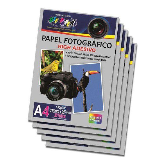 Imagem de 40 folhas papel Fotográfico High Glossy Adesivo Off Paper 135g/2  Pacotes com 20 folhas cada