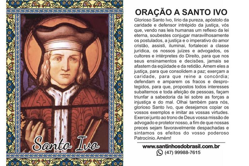 Imagem de 4000 Santinho Santo Ivo (oração no verso) - 7x10 cm