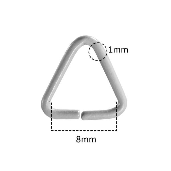 Imagem de 4000 Unidades De Argola Branco Com Corrente Chaveiro 23mm + Triangulo 8mm