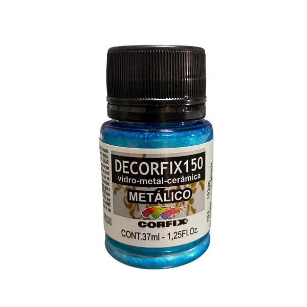 Imagem de 406 METALICO   TINTA DECORFIX150 - AZUL TIFANY - 37ml