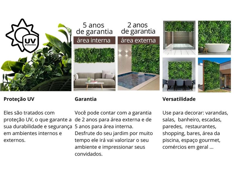 Imagem de 4,0m² Jardim de plantas artificiais alta qualidade perfeito decoração ambientes internos e externos.