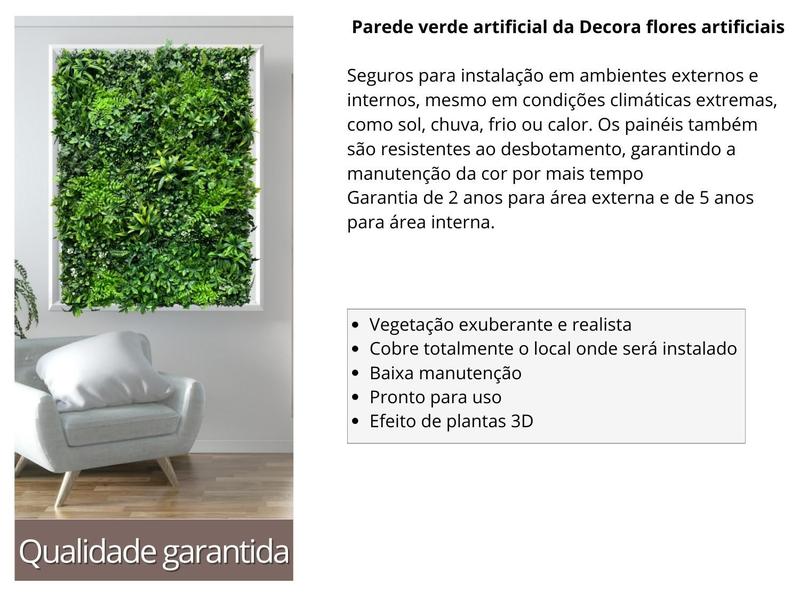 Imagem de 4,0m² Jardim de plantas artificiais alta qualidade perfeito decoração ambientes internos e externos.