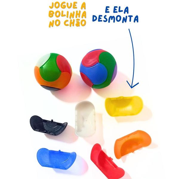 Imagem de 45 Bolinha Mágica De Montar Encaixar Brinquedo Infantil Estilo Cubo Mágico P/ Kit Festa Lembrancinha