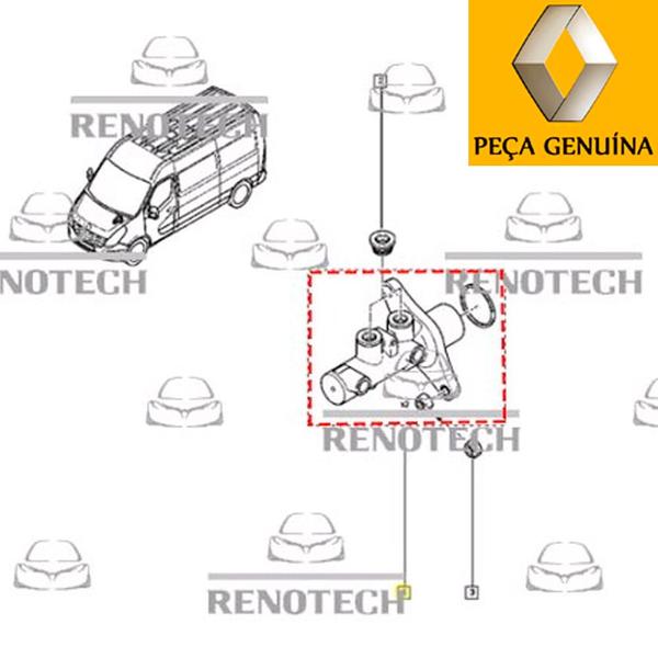 Imagem de 460110032r - cilindro mestre -  motor 2.3 16v m9t - acima de 2013 - master iii