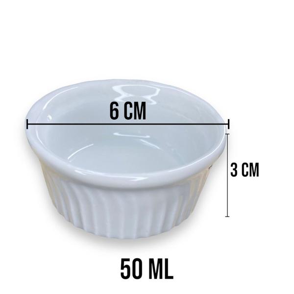 Imagem de 48 Ramekin Pp De Porcelana 40ml Mostarda Maionese Ketchup