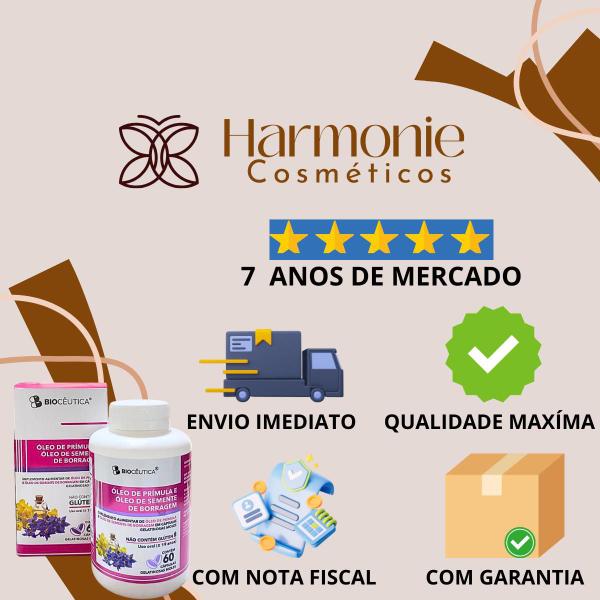 48 Suplemento Alimentar Biocêutica Óleo de Prímula e Óleo de Semente de Borragem Pote 60 Cápsulas Imagem de 48 Suplemento Alimentar Biocêutica Óleo de Prímula e Óleo de Semente de Borragem Pote 60 Cápsulas