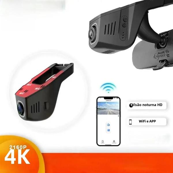 Imagem de 4k 2160p Wifi Carro Dvr Traço Cam 2k 1600p 1080p Monitor De Estacionamento Controle App Gravador