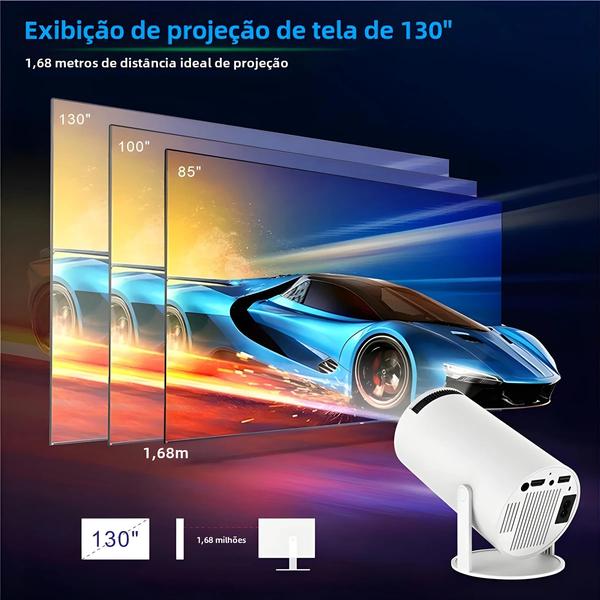 Imagem de 4K Android 1080P Mini Projetor LED DITONG Hy300 pro Full HD Home Theater Vídeo Para Filmes