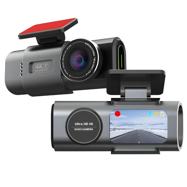 Imagem de 4K Dual Lens Dash Cam 128G GPS WiFi Monitor De Estacionamento 24H Integrado Para Carros Dianteiros E