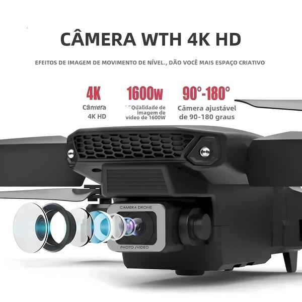 Imagem de 4k Hd Dobrável Rc Drone E88pro 1080p Câmera Wifi Fpv Altura Hold Rc Helicóptero Brinquedo De