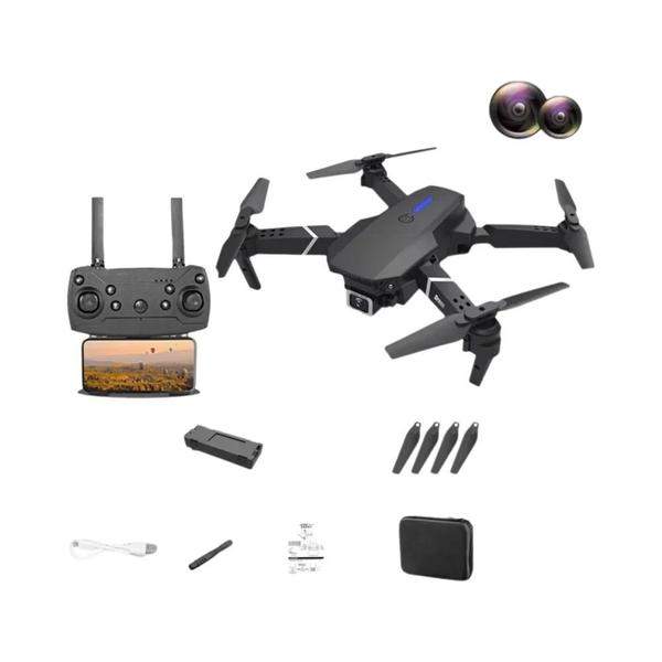 Imagem de 4k Hd Fpv Drone Kdbfa E88 Pro Wifi Câmera Grande Angular Altura Hold Rc Dobrável Quadcopter Presente