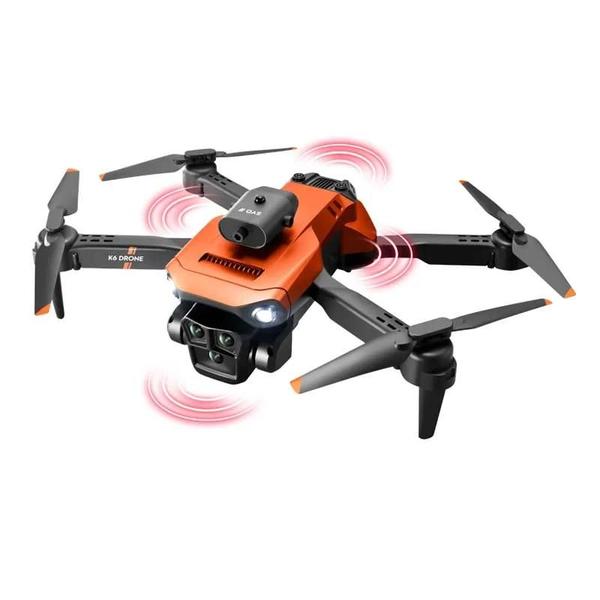 Imagem de 4k Três Câmeras Rc Drone K6 Max 2023 Profissional De Quatro Vias Para Evitar Obstáculos