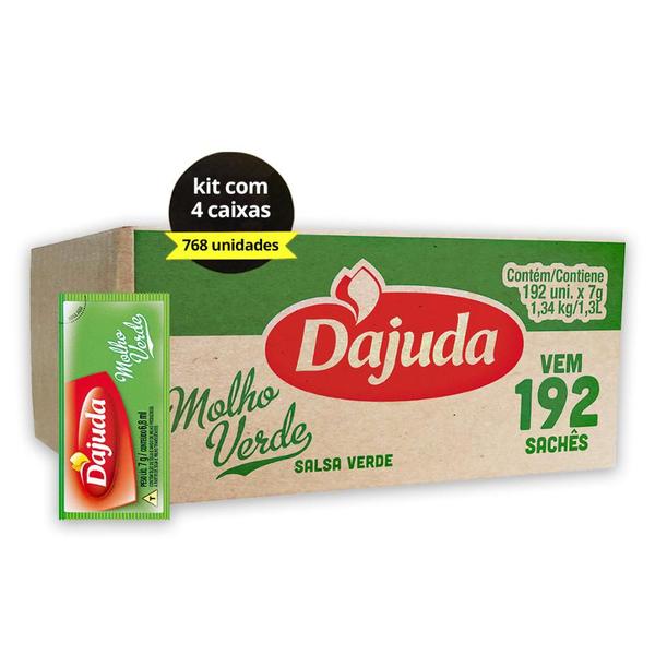 4Kits 192 Sachês Maionese Verde Salsa DAjuda Para Salada Petisco 7G Churrasco Sanduíche e Tacos - Wilson Foods Imagem de 4Kits 192 Sachês Maionese Verde Salsa DAjuda Para Salada Petisco 7G Churrasco Sanduíche e Tacos