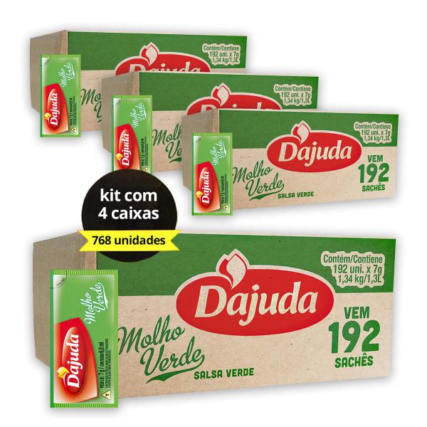 4Kits 192 Sachês Maionese Verde Salsa DAjuda Para Salada Petisco 7G Churrasco Sanduíche e Tacos - Wilson Foods Imagem de 4Kits 192 Sachês Maionese Verde Salsa DAjuda Para Salada Petisco 7G Churrasco Sanduíche e Tacos