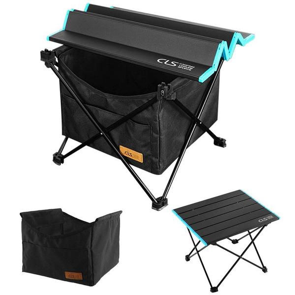 Imagem de 4pcs/conjunto Mesa de dobramento de alumínio de camping portátil com