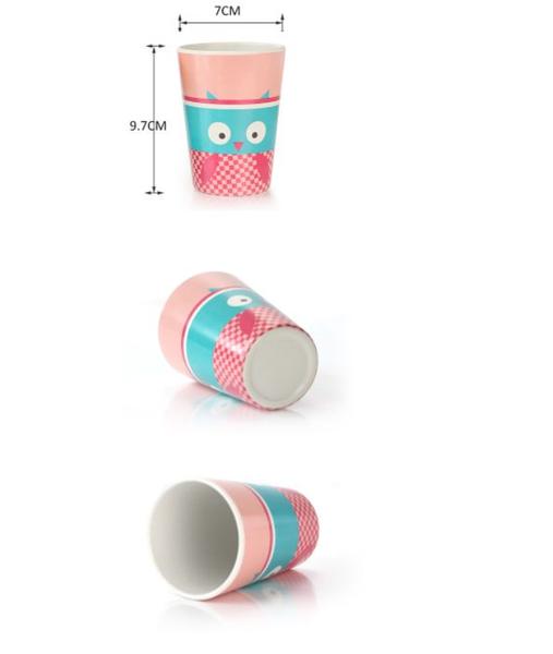 4pcs Kids Cups Set Natural Bamboo Fiber Baby Cup Toddler Water Suit Cartoon Animal Cute Creative Children Use Cup Daily Use Cup Copos (Conjunto A) - HTTN Imagem de 4pcs Kids Cups Set Natural Bamboo Fiber Baby Cup Toddler Water Suit Cartoon Animal Cute Creative Children Use Cup Daily Use Cup Copos (Conjunto A)