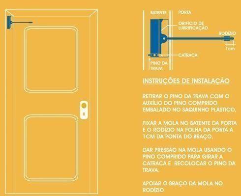 Imagem de (4pçs) Mola Aérea Coimbra Triunfo 454 Para Portas Até 15kg - Branco