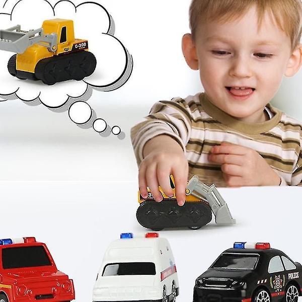 Imagem de 4pcs puxar para trás deslizando liga de liga do carro de brinquedo infantil modelo fi