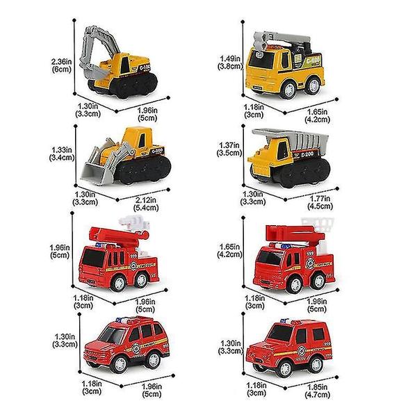 Imagem de 4pcs puxar para trás deslizando liga de liga do carro de brinquedo infantil modelo fi