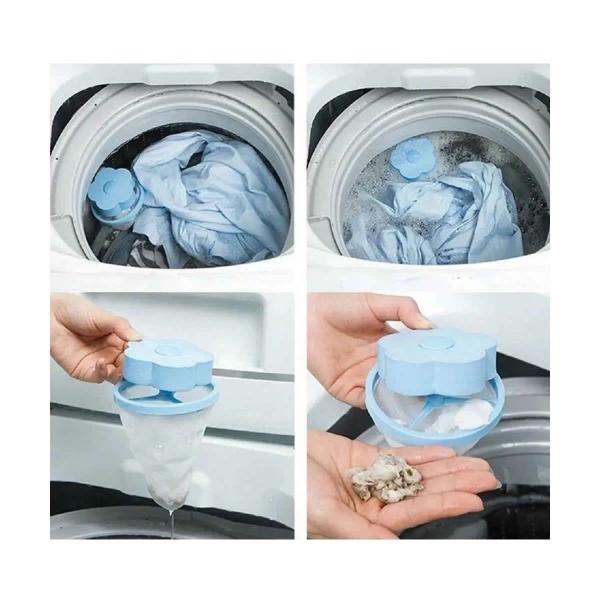 4un Filtro Flutuante Coletor Pelos Fiapos Pet Lavar Roupas - Clink Imagem de 4un Filtro Flutuante Coletor Pelos Fiapos Pet Lavar Roupas