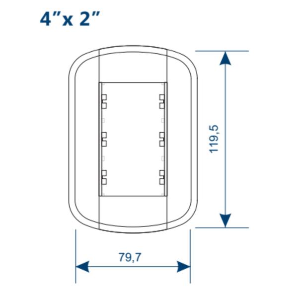 Imagem de 4un Placa 4X2 Cega Com Suporte Blanc Mais FAME