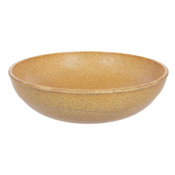 Imagem de 4un Saladeira redonda 2,4lt tigela bowl 25cm Marrom Claro