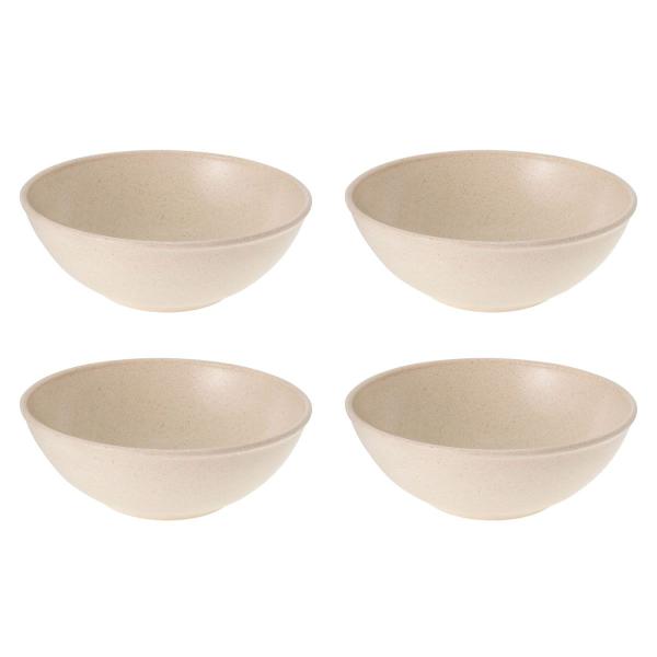 Imagem de 4un Tigela bowl 1lt salada petiscos Bege 18,5cm