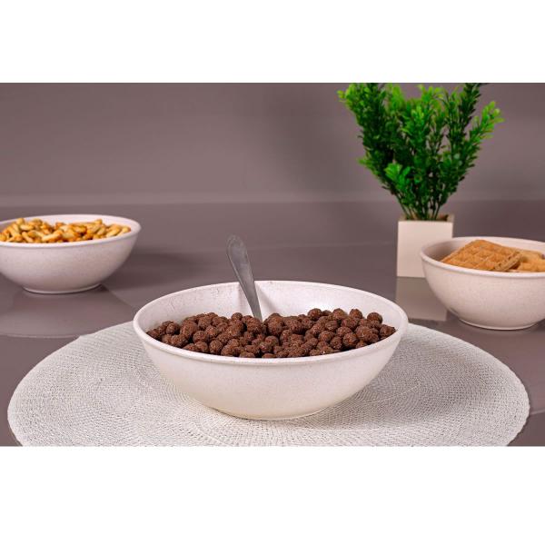 Imagem de 4un Tigela bowl 1lt salada petiscos Bege 18,5cm