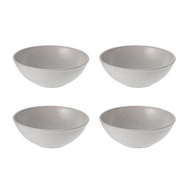 Imagem de 4un Tigela bowl 1lt salada petiscos Cinza Petra 18,5cm