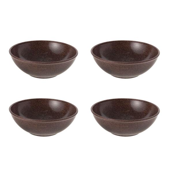 Imagem de 4un Tigela bowl 700ml salada petiscos Marrom Escuro 17cm