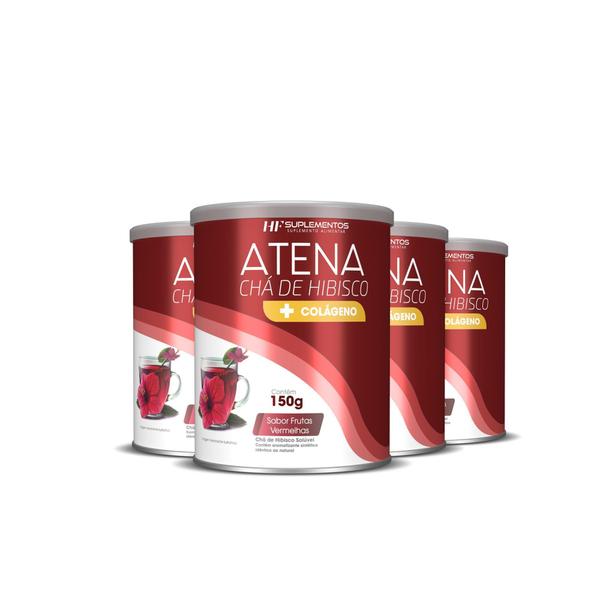 Imagem de 4X Atena Chá De Hibisco + Colageno Hf Suplementos