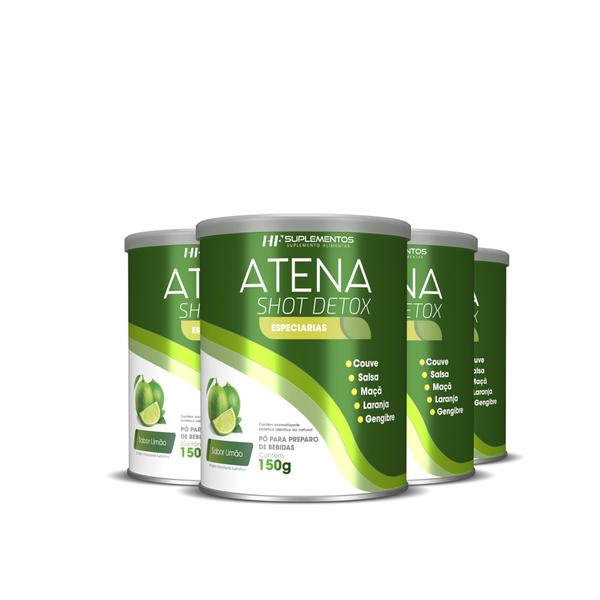 Imagem de 4x atena shot detox sabor limão hf suplementos