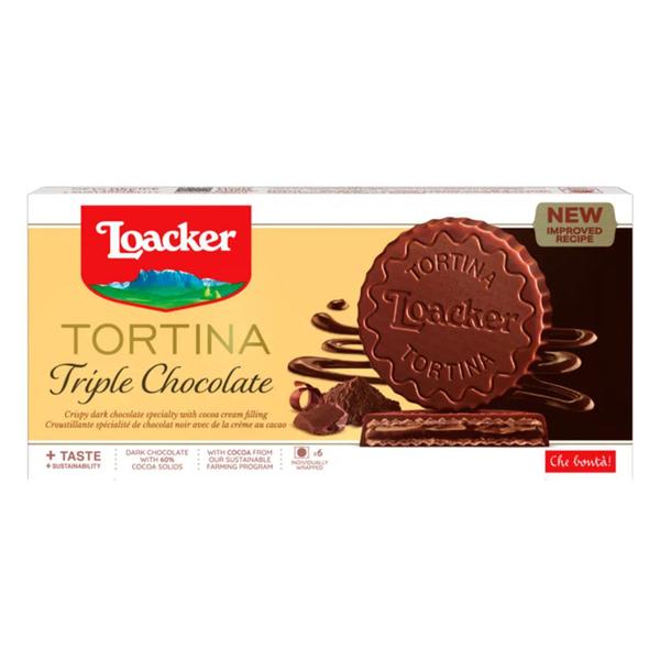 Imagem de 4x Biscoito LOACKER Tortina Triple Chocolate 63g (3x21g)