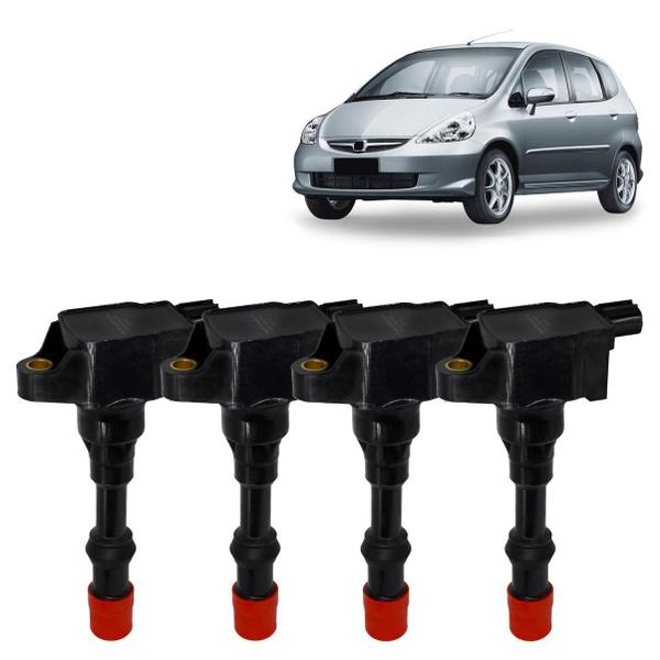 Imagem de 4x Bobinas de Ignição Admissão Honda Fit 1.4 Gasolina/Flex