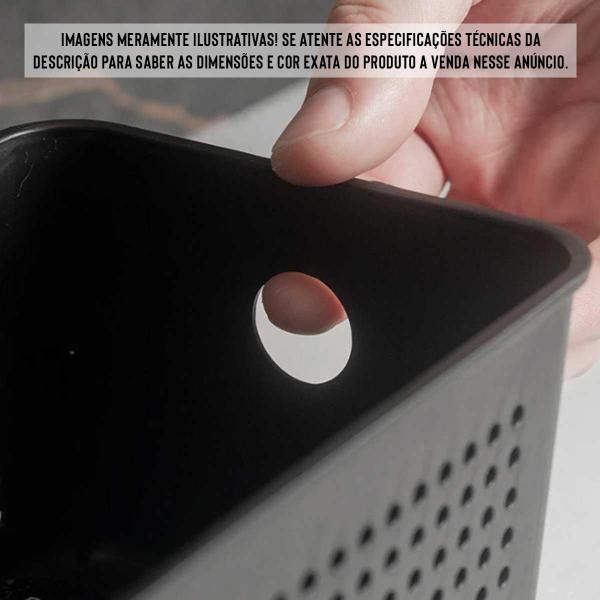 4x Cesto 4,2L Organizador OU Flow Bege 12cm x 13cm x 27cm Imagem de 4x Cesto 4,2L Organizador OU Flow Bege 12cm x 13cm x 27cm