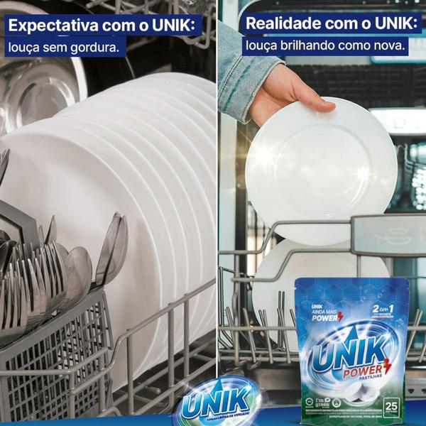 Imagem de 4x Detergente em Pastilha Unik Power Para Máquina De Lavar Louça