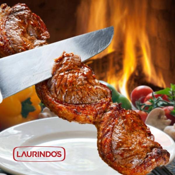 Imagem de 4x Espetos Espada/Coração De Inox Lâmina 40cm Para Churrasco