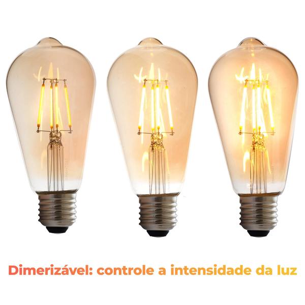 Imagem de 4X Lâmpada Filamento De Led Poptem St64 4W 220V