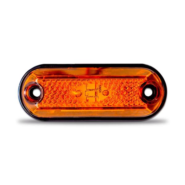 Imagem de 4x Lanterna Delimitadora Lateral Âmbar (laranja) Carreta Caminhão Baú 3leds - Outliers