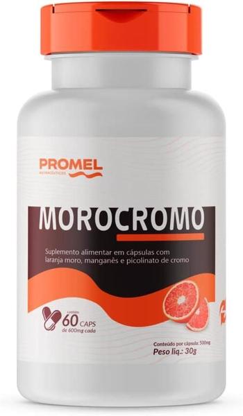 Imagem de 4x Laranja Moro, Manganês e Picolinato de Cromo 60 Caps de 600mg Promel