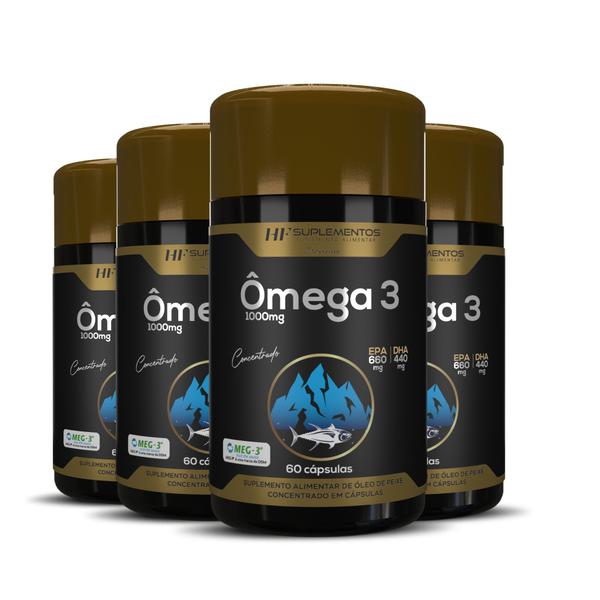 Imagem de 4x OMEGA 3 ALASCA 33/22 CONCENTRADO 1450MG 60CAPS PREMIUM