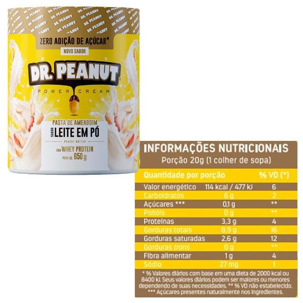 Imagem de 4X Pasta De Amendoim 600G Com Whey Protein Isolado Dr Peanut