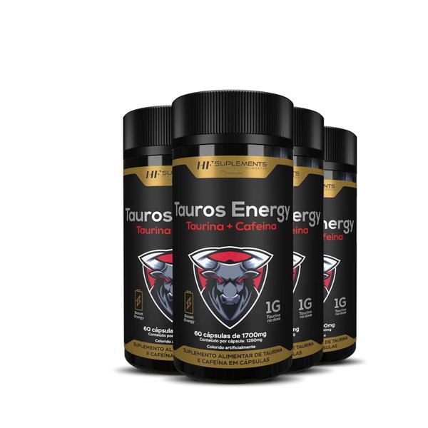 Imagem de 4X Tauros Energy 1700Mg 60Caps Hf Suplements