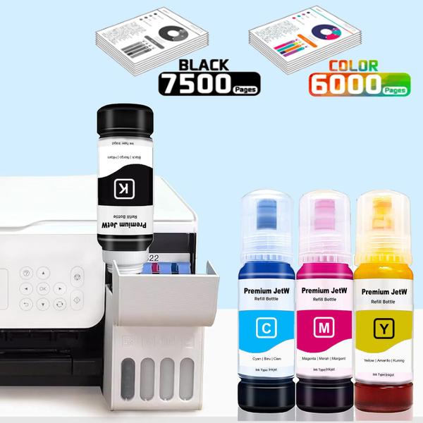 4x Tinta EPS T544 L3250 L3150 L3210 L3110 L5190 L5290 L1210 L1250 L5590 544 - JetW Imagem de 4x Tinta EPS T544 L3250 L3150 L3210 L3110 L5190 L5290 L1210 L1250 L5590 544