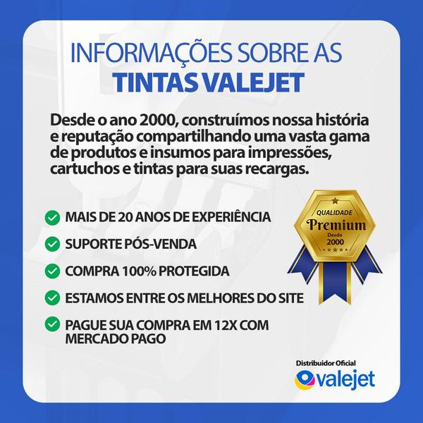 Imagem de 4x Tintas Compátivel G1100 Black 1l Coloridas 500ml Valejet