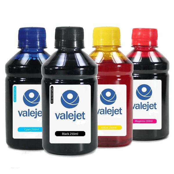 Imagem de 4x Tintas Corante 250ml Compatível L121 Valejet