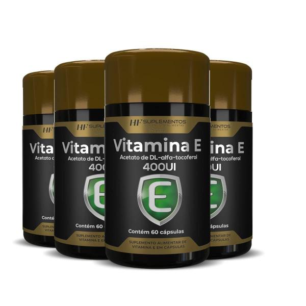 Imagem de 4X Vitamina E 400Ui Alfa Tocoferol 60 Caps Hf Suplementos