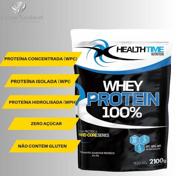 Imagem de 4x Whey 100% 2.1 Kg (8.4kg)+ 4 Creatina 300g (1,2kg)+ Coqueteleira 700 ML