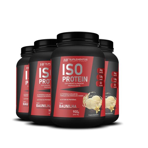 Imagem de 4X Whey Isolado Protein Baunilha 900G Hf Suplementos