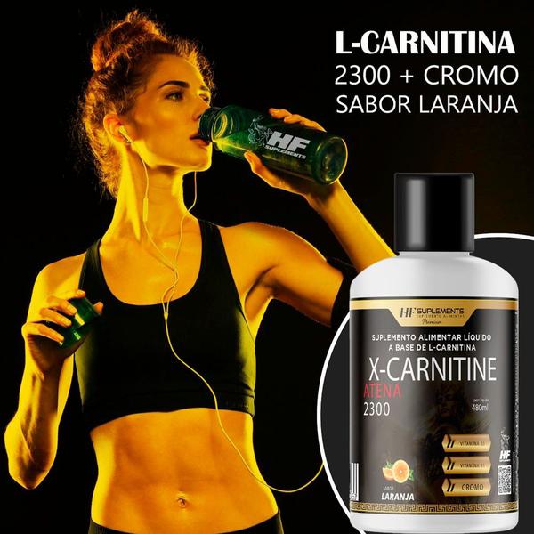 Imagem de 4x x-carnitine atena 2300 cromo 480ml laranja hf suplements